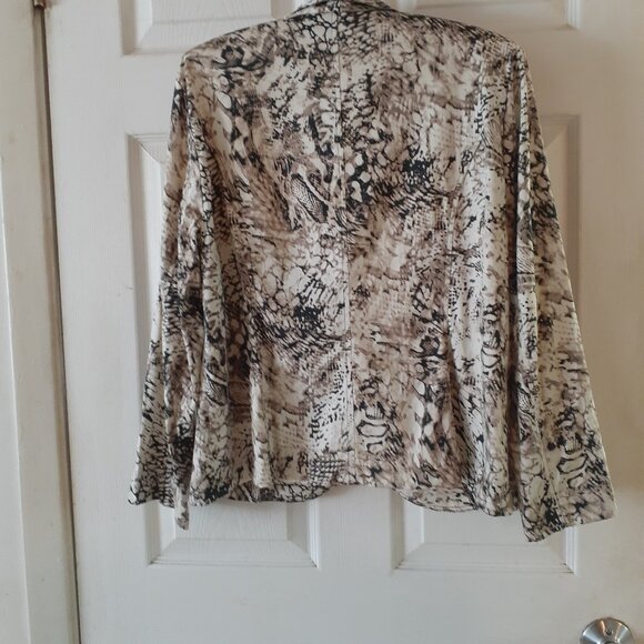 Soft Works Petite Blazer Size 16 Black and Taupe - Picture 4 of 7